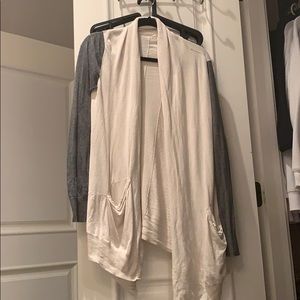 Silk and Cashmere, Grey and Cream Sweater